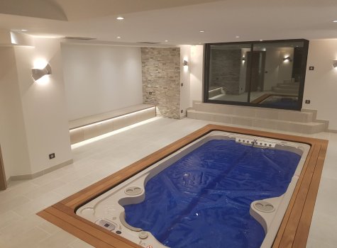 Aménagement SPA au sous-sol / Photos après